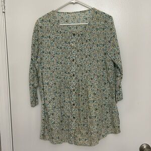 Women’s Long sleeve Floral Button down Blouse